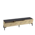 Έπιπλο τηλεόρασης Artemis Sapphire Oak ανθρακί μελαμίνη 180X37X45cm ed16264 - Image 4