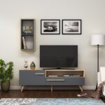 Έπιπλο τηλεόρασης Zera ανθρακί 150x35x50cm ed16268