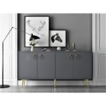 Μπουφέ Drop ανθρακί 140x40x75cm ed16274