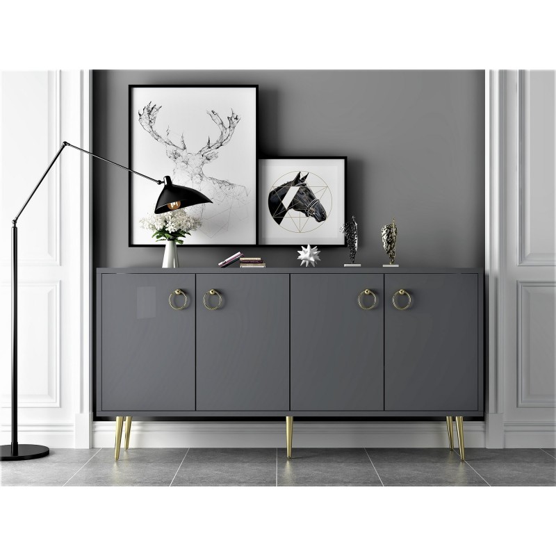 16274_0-800x800 Μπουφέ Drop ανθρακί 140x40x75cm ed16274 - Image 1