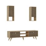 Έπιπλο τηλεόρασης Newyork Sapphire Oak 150x35x45cm ed16277 - Image 4