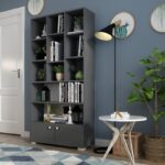 Βιβλιοθήκη Penguen ανθρακί μελαμίνη 93 6x29 6x186 6εκ ed16278