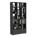 Βιβλιοθήκη Penguen ανθρακί μελαμίνη 93 6x29 6x186 6εκ ed16278 - Image 5