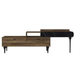 Έπιπλο τηλεόρασης Padre μελαμίνη καρυδί μαύρη 181x29 5x58 4cm ed1627 - Image 4