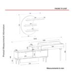 Έπιπλο τηλεόρασης Padre μελαμίνη καρυδί μαύρη 181x29 5x58 4cm ed1627 - Image 2