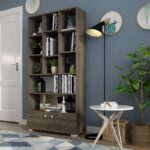 Βιβλιοθήκη Penguen καρυδί μελαμίνη 93 6x29 6x186 6εκ ed16280