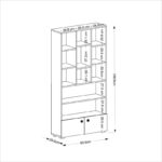 Βιβλιοθήκη Penguen καρυδί μελαμίνη 93 6x29 6x186 6εκ ed16280 - Image 2