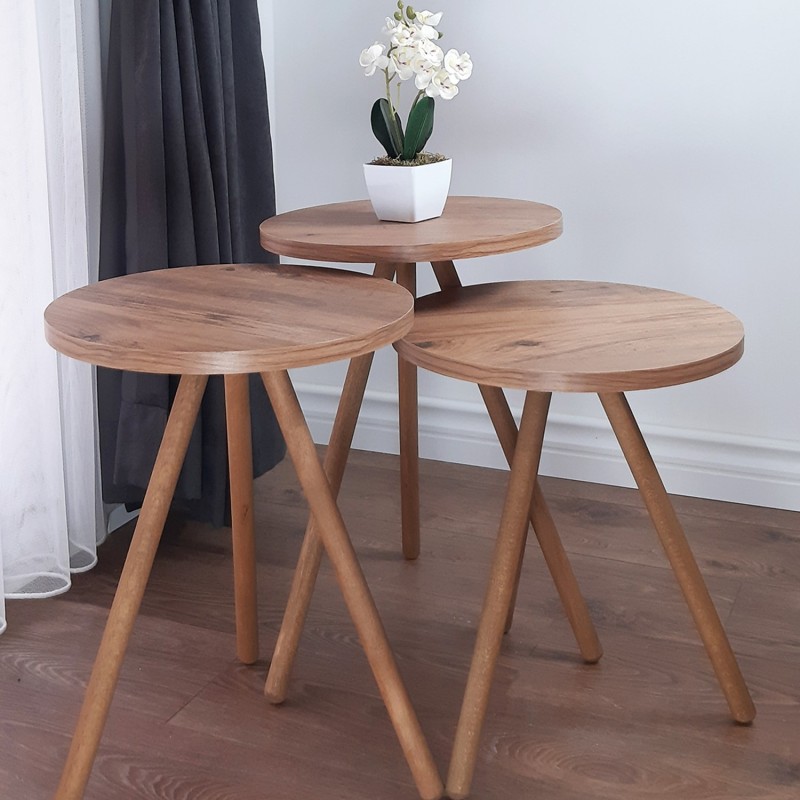 16296_0-800x800 Σετ τραπεζιών σαλονιού Bella Atlantic Pine χρώμα 34x49x34cm ed16296 - Image 1