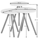 Σετ τραπεζιών σαλονιού Bella Atlantic Pine χρώμα 34x49x34cm ed16296 - Image 3