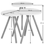 Σετ τραπεζιών σαλονιού Bella Atlantic Pine χρώμα 34x49x34cm ed16296 - Image 2