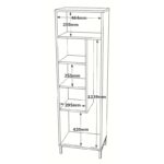 Ντουλάπι μπάνιου Dyto άσπρο μελαμίνη 50 4x35 7x165εκ ed1629 - Image 2