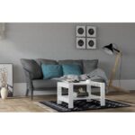 Τραπέζι σαλονιού Herb άσπρο μελαμίνη 69 8x50x40εκ ed16316