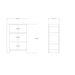 Παπουτσοθήκη Duplo καρυδί χρώμα μελαμίνη 69 8x33 6x90cm ed16318 - Image 2