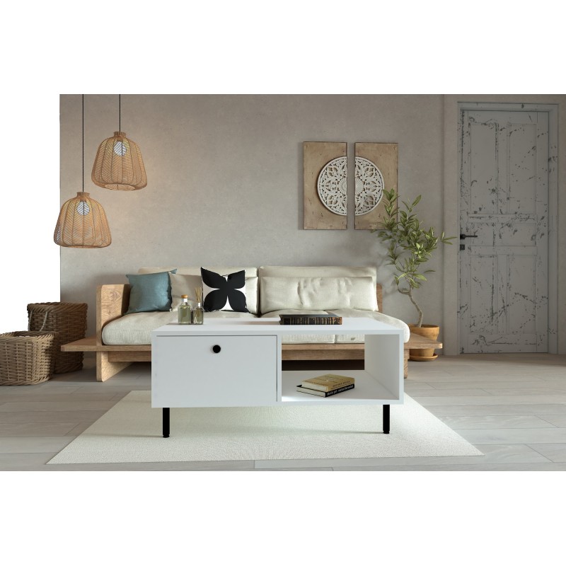 16323_0-800x800 Τραπέζι σαλονιού Nando άσπρο μελαμίνη 100x60x43εκ ed16323 - Image 1