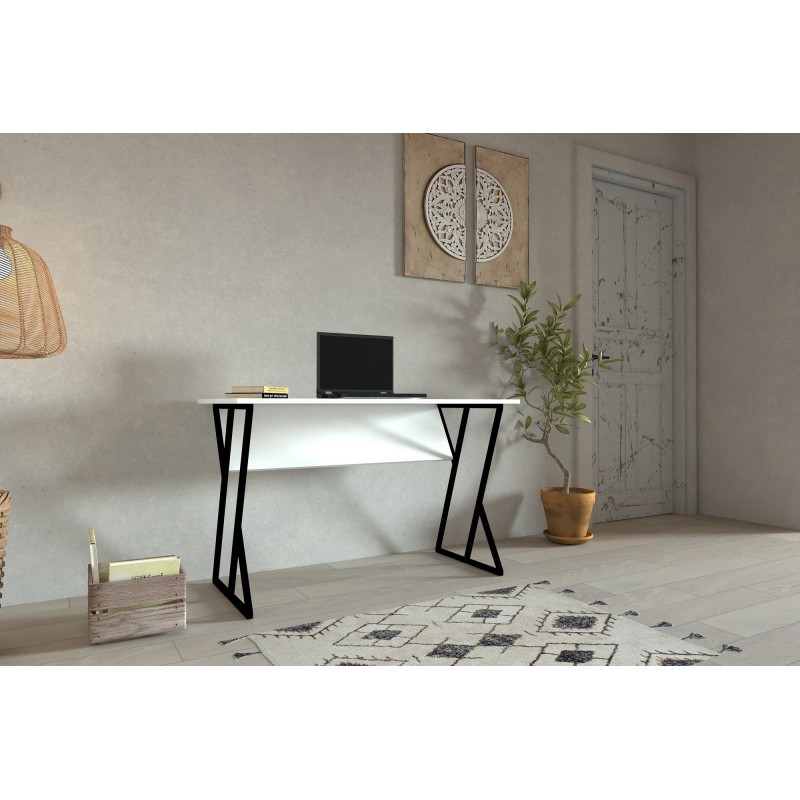 16325_0-800x800 Γραφείο Nely λευκό μελαμίνη 160x24 5x50 4cm ed16325 - Image 1