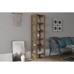 Βιβλιοθήκη Creator καρυδί μελαμίνη 49 8x33 6x180εκ ed16330