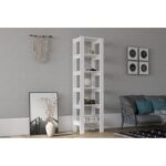 Βιβλιοθήκη Creator άσπρο μελαμίνη 49 8x33 6x180εκ ed16331