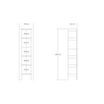 Βιβλιοθήκη Creator άσπρο μελαμίνη 49 8x33 6x180εκ ed16331 - Image 2