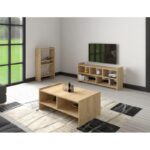 Σετ επίπλων σαλονιού Pera Sapphire Oak μελαμίνη 117 6x26x55cm ed16340