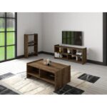 Σετ επίπλων σαλονιού Pera καρυδί μελαμίνη 117 6x26x55cm ed16341