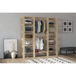 Ντουλάπα City Sapphire 161 4x33 6x180cm μελαμίνη ed16344