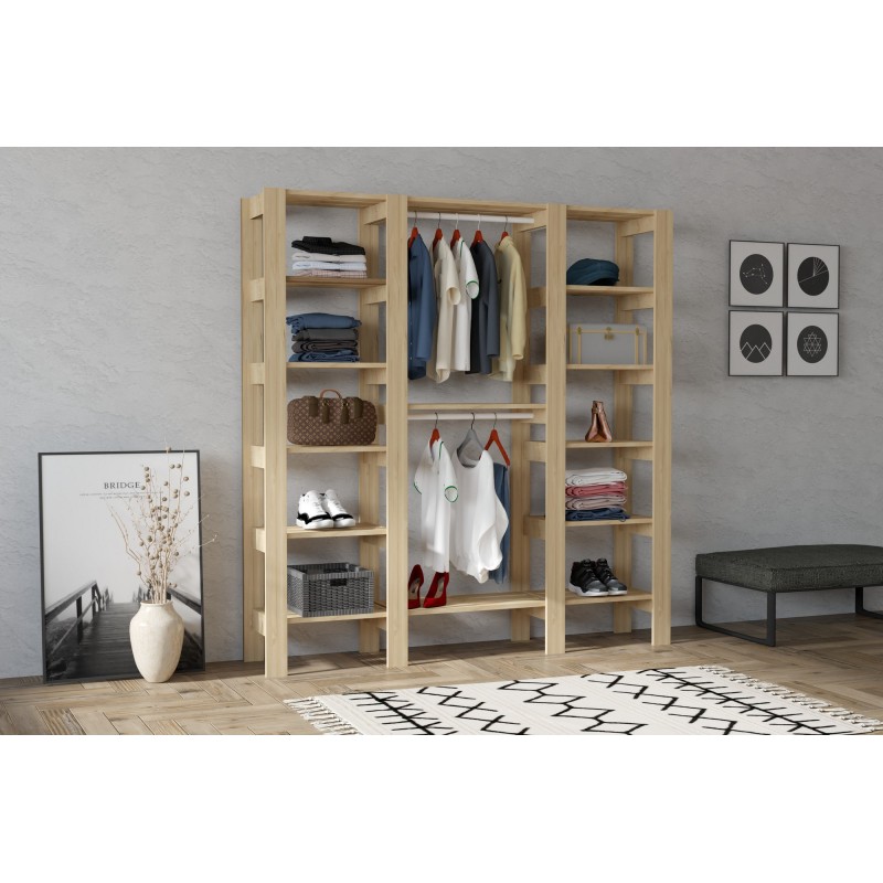 16344_0-800x800 Ντουλάπα City Sapphire 161 4x33 6x180cm μελαμίνη ed16344 - Image 1