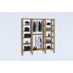 Ντουλάπα City Sapphire 161 4x33 6x180cm μελαμίνη ed16344 - Image 4