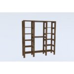 Ντουλάπα City καρυδί 161 4x33 6x180cm μελαμίνη ed16345 - Image 3