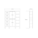 Ντουλάπα City καρυδί 161 4x33 6x180cm μελαμίνη ed16345 - Image 2