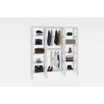 Ντουλάπα City άσπρη 161 4x33 6x180cm μελαμίνη ed16346 - Image 4