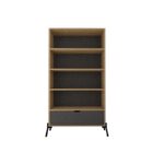 Σετ επίπλων σαλονιού Nost Sapphire Oak ανθρακί μελαμίνη 160x40x41cm ed16348 - Image 5