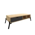 Σετ επίπλων σαλονιού Nost Sapphire Oak ανθρακί μελαμίνη 160x40x41cm ed16348 - Image 4