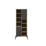 Σετ επίπλων σαλονιού Nost Sapphire Oak ανθρακί μελαμίνη 160x40x41cm ed16350 - Image 5