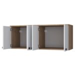 Ντουλάπι Bao καρυδί άσπρο μελαμίνη 120x42 5x46 8εκ ed16365 - Image 2