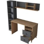 Γραφείο Scherzo 120x50x161 8cm μελαμίνη καρυδί ανθρακί ed16380 - Image 5