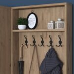 Έπιπλο εισόδου Talin άσπρο καρυδί μελαμίνη 119 6x35 5x182 8εκ ed16383 - Image 5