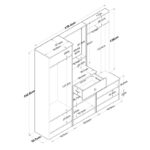 Έπιπλο εισόδου Talin καρυδί άσπρο μελαμίνη 179 4x37 5x182 8εκ ed16385 - Image 2