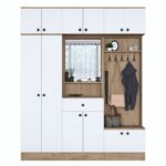 Έπιπλο εισόδου Forte άσπρο καρυδί μελαμίνη 179 4x37 5x226 4εκ ed16386 - Image 4