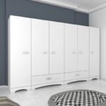 Ντουλάπα Four άσπρο μελαμίνη 243x47 6x181εκ ed16389 - Image 5