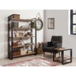 Σετ επίπλων σαλονιού COSMO μέταλλο μελαμίνη Pine μαύρο 180x35x135cm ed16393