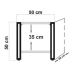 Σετ επίπλων σαλονιού COSMO μέταλλο μελαμίνη Pine μαύρο 180x35x135cm ed16393 - Image 2