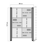 Σετ επίπλων σαλονιού COSMO μέταλλο μελαμίνη Pine μαύρο 130x45x50cm ed16399 - Image 3