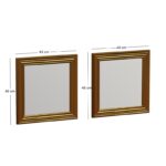 Καθρέπτης Bale σετ 2 τεμάχια χρυσό 40x3x40εκ ed16415 - Image 2