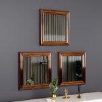 Καθρέπτης Otto σετ 3 τεμάχια μπρονζέ 40x3x40εκ ed16422