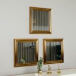 Καθρέπτης Otto σετ 3 τεμάχια χρυσό 40x3x40εκ ed16423