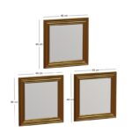 Καθρέπτης Otto σετ 3 τεμάχια χρυσό 40x3x40εκ ed16423 - Image 2