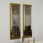 Καθρέπτης Candy σετ 2 τεμάχια χρυσό 30x3x90εκ ed16433