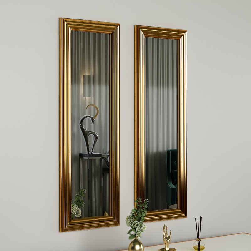 16433_0-800x800 Καθρέπτης Candy σετ 2 τεμάχια χρυσό 30x3x90εκ ed16433 - Image 1