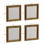 Καθρέπτης Loza σετ 4 τεμάχια χρυσό 40x3x40εκ ed16436 - Image 2