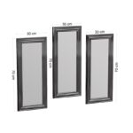 Καθρέπτης Lavia σετ 3 τεμάχια ασημί 30x3x70εκ ed16438 - Image 2